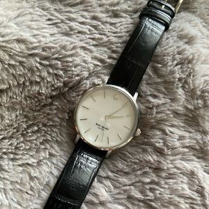 Kate spade black leather watch